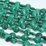 Genuine Malachite Smooth Heart Beads 12mm