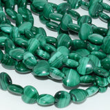 Genuine Malachite Smooth Heart Beads 12mm