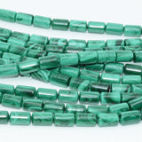 Natural Malachite Tube Beads 6x10mm