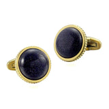 Night Sky Stone Serrated Steel Cufflinks