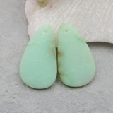 Natural Nugget Chrysoprase Earring Semi-precious Stones Pair