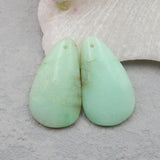 Natural Nugget Chrysoprase Earring Semi-precious Stones Pair