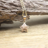 Natural Amethysts Agates Turquoises Star Shape Pendant Necklace