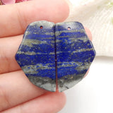 Natural Lapis Lazuli Nugget Earring Beads 32x18x4mm