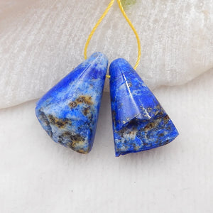 Natural Lapis Lazuli Earrings Bead 22x15x13mm, 23x16x10mm