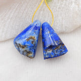 Natural Lapis Lazuli Earrings Bead 22x15x13mm, 23x16x10mm
