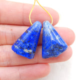 Natural Lapis Lazuli Earrings Bead 22x15x13mm, 23x16x10mm