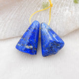 Natural Lapis Lazuli Earrings Bead 22x15x13mm, 23x16x10mm