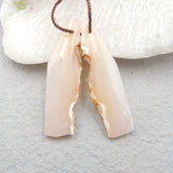 Natural Pink Opal Earring Beads Pair, Semi-Precious Stones, Jewelry Accessories