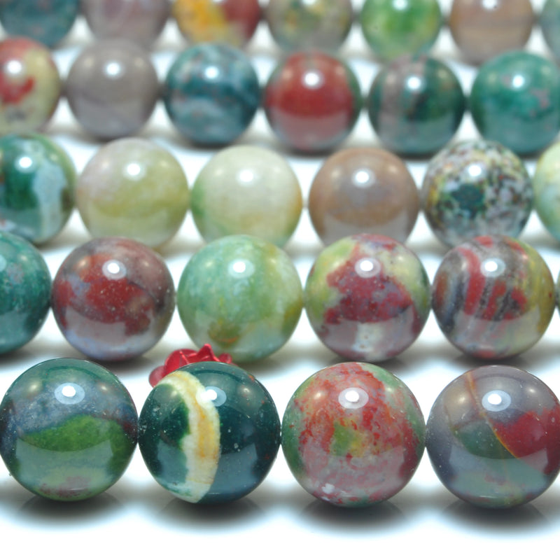Natural Ocean Agate Round Beads Semi Precious Stone DIY Jewelry Making