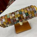 Ocean Agate Stone Beads Bracelet Gemstone Bangle Gift