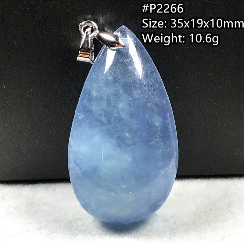 Natural Ocean Aquamarine Beads Pendant Healing Gift