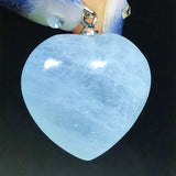 Ocean Aquamarine Crystal Pendant 925 Silver AAAAA