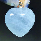 Ocean Aquamarine Crystal Pendant 925 Silver AAAAA
