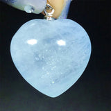 Ocean Aquamarine Crystal Pendant 925 Silver AAAAA