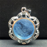 Ocean Aquamarine Necklace Pendant - Crystal Stone Beads Silver Jewelry