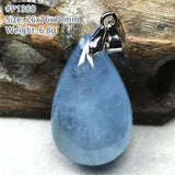 Ocean Aquamarine Pendant Healing Love Gift Crystal Silver Jewelry