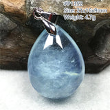 Ocean Aquamarine Pendant Healing Love Gift Crystal Silver Jewelry