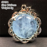 Natural Ocean Aquamarine Pendant Healing Luck AAAAA
