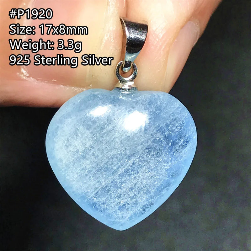 Ocean Brazil Aquamarine Stone Pendant Jewelry Luck Love Gift