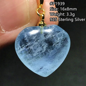 Ocean Brazil Aquamarine Stone Pendant Jewelry Luck Love Gift
