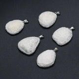 Natural Ocean Stone Necklace Pendant Irregular Shape Stone Pendant 26x30-30x40mm