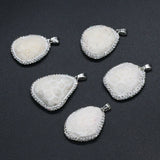 Natural Ocean Stone Necklace Pendant Irregular Shape Stone Pendant 26x30-30x40mm