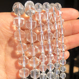 Clear Quartz Olive Shape Stone Beads 6-10mm DIY Jewelry Making 15''