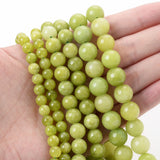 Olive Stone Beads Peridot Spacer Beads for Jewelry Making DIY 6 8 10mm