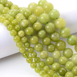 Olive Stone Beads Peridot Spacer Beads for Jewelry Making DIY 6 8 10mm