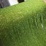 Olivine 3X4mm Roundel Faceted Gemstone Beads 925 Silver Jewelry 15inch