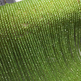 Olivine 3X4mm Roundel Faceted Gemstone Beads 925 Silver Jewelry 15inch