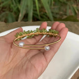 Natural Olivine Crystal Peridot Bracelet Bangle Gem Jewelry