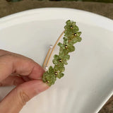 Natural Olivine Crystal Peridot Bracelet Bangle Gem Jewelry