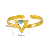 Opal Bangle Bracelet for Women Stainless Steel Plated Wedding Jewelry