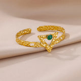 Opal Bangle Bracelet for Women Stainless Steel Plated Wedding Jewelry