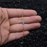 Natural Opal Beads Bangles 925 Silver Minimalist Jewelry
