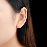 Colorful Opal Gemstone Sterling Silver Stud Earring for Women