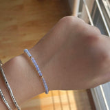 Opal Stone Bracelets for Women 3mm Beads Adjustable Braided Bracelet Gift