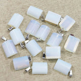 Natural Opal Stone Necklace Pendant Reiki Charm DIY Jewelry Making