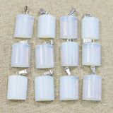 Natural Opal Stone Necklace Pendant Reiki Charm DIY Jewelry Making