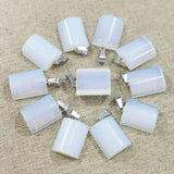 Natural Opal Stone Necklace Pendant Reiki Charm DIY Jewelry Making
