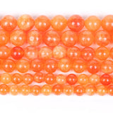 Orange Angels Stone Beads Round Spacer Jewelry Making DIY Bracelet