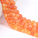 Orange Angels Stone Beads Round Spacer Jewelry Making DIY Bracelet