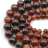 Orange Garnet Round Stone Beads 6/8/10mm