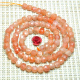 Orange Sunstone Faceted Cube Loose Beads Gemstone Bracelet Necklace