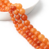 Orange Jades Stone Beads Round DIY Charms Bracelet Spacer Beads 6/8/10mm