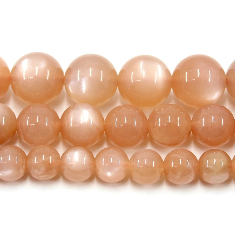 Orange Moonstone AAAAA 6 8 10MM Gemstone Beads DIY Jewelry Making