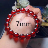 Natural Orange Red Garnet Bracelet Gemstone Women Men 7mm 8mm 9mm 10mm