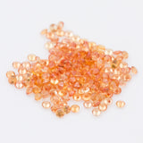 Orange Sapphire Round Cut 0.9-2.0mm Loose Gemstone Inlays
